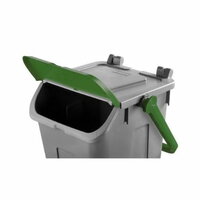 Afvalbak 25 liter met groene klapdeksel
