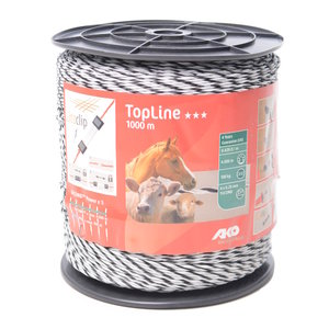 AKO TopLine schrikdraad wit/zwart 6x0.25 TriCOND, 1000m AKO TopLine schrikdraad wit/zwart 6x0.25 TriCOND, 1000m