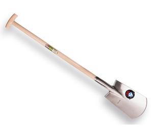Spade ATLAS DIAMANT, gepolijst, met ronde OPSTAP, T-steel ATLAS 95 cm. Spade ATLAS DIAMANT, gepolijst, met ronde OPSTAP, T-steel ATLAS 95 cm.