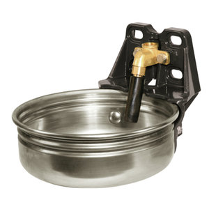 Drinkbak RVS 5 liter met staafventiel Drinkbak RVS 5 liter met staafventiel