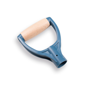PD greep kunststof blauw met houten handvat PD greep kunststof blauw met houten handvat