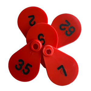 Halsplaatje ROOD Diverse nummers Halsplaatje ROOD Diverse nummers