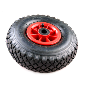 Steekwagen wiel 300-4 (260x85) rode velg met as 20mm Steekwagen wiel 300-4 (260x85) rode velg met as 20mm
