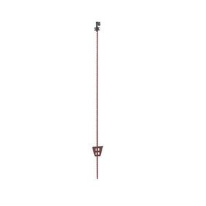Veerstaal paal 107 cm rond met koordisolator (10 stuks)