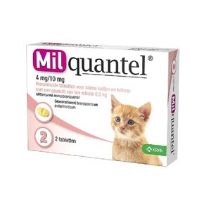 Ontwormingstabletten kleine kat / kitten 2 tabletten Milquantel
