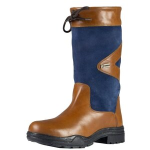 Horka gevoerde laars Greenwich Cognac / Blauw