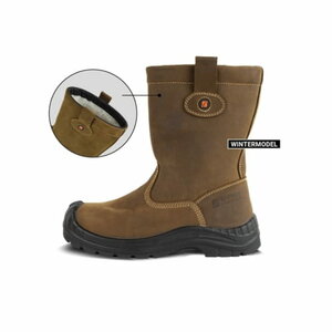 Veiligheidslaars leer gevoerd