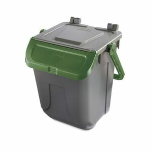 Afvalbak 25 liter met groene klapdeksel
